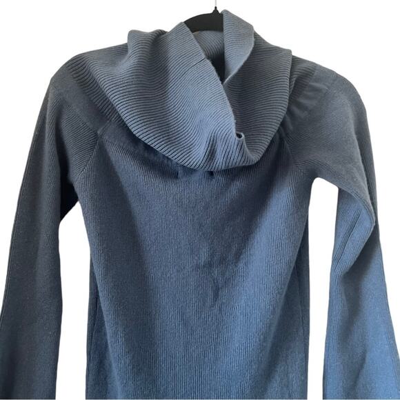 Naadam Cashmere Wool Blend Knit Dress In Slate Blue Size M - Picture 7 of 16